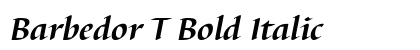 Barbedor T Bold Italic Preview