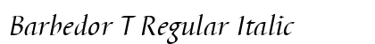 Barbedor T Regular Italic Preview