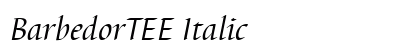 BarbedorTEE Italic font free download