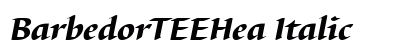 BarbedorTEEHea Italic font free download
