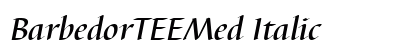 BarbedorTEEMed Italic font free download