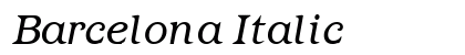 Barcelona Italic font free download