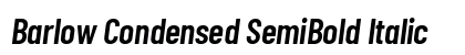 Barlow Condensed SemiBold Italic Preview