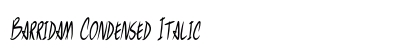 Barridam Condensed Italic Preview