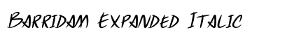 Barridam Expanded Italic Preview