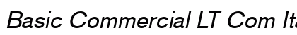 Basic Commercial LT Com Italic Preview