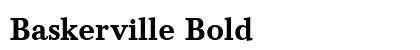 Baskerville Bold Preview