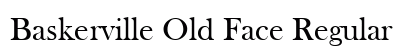 Baskerville Old Face Regular font free download