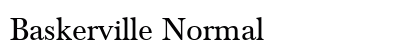 Baskerville Normal Preview