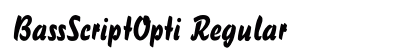 BassScriptOpti Regular Font BassScriptOpti Regular Font Preview