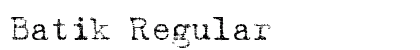 Batik Regular Font Preview
