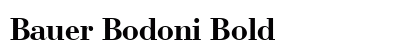Bauer Bodoni Bold Preview