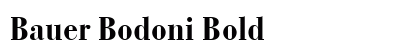 Bauer Bodoni Bold Preview