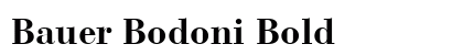 Bauer Bodoni Bold Preview