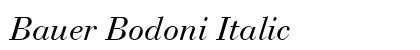 Bauer Bodoni Italic Preview