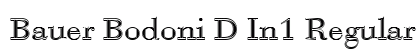 Bauer Bodoni D In1 Regular Preview