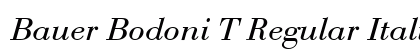 Bauer Bodoni T Regular Italic preview