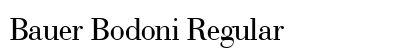 Bauer Bodoni Regular Preview