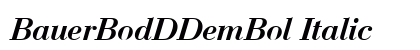 BauerBodDDemBol Italic font free download