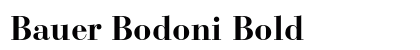 Bauer Bodoni Bold Preview