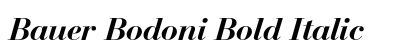 Bauer Bodoni Bold Italic Preview