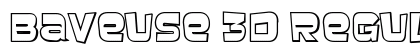 Baveuse 3D Regular Font Preview
