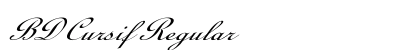 BD Cursif Regular font free download