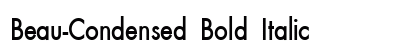 Beau-Condensed Bold Italic preview