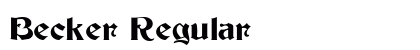 Becker Regular font free download