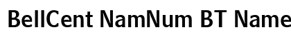 BellCent NamNum BT Name and Number font free download