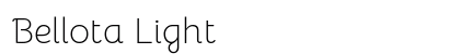 Bellota Light Font Preview