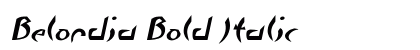 Belordia Bold Italic font free download