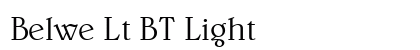 Belwe Lt BT Light font free download