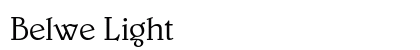 Belwe Light font free download