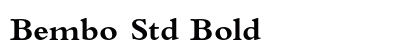 Bembo Std Bold font free download