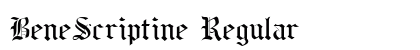 BeneScriptine Regular Preview