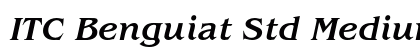 ITC Benguiat Std Medium Italic Preview