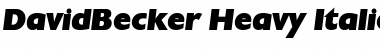 DavidBecker-Heavy Italic Font