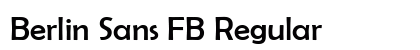 Berlin Sans FB Regular Font Preview