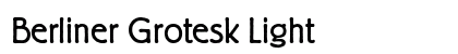 Berliner Grotesk Light font free download