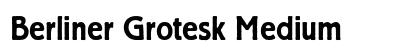 Berliner Grotesk Medium Preview