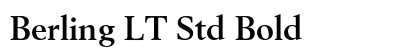 Berling LT Std Bold Preview