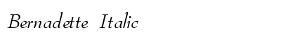 Bernadette Italic font free download