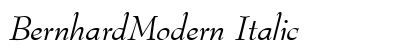 BernhardModern Italic font free download