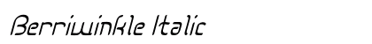 Berriwinkle Italic font free download