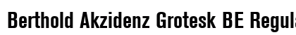 Berthold Akzidenz Grotesk BE Regular Preview