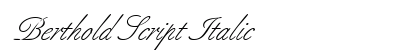 Berthold Script Italic font free download