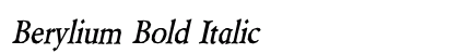 Berylium Bold Italic Preview