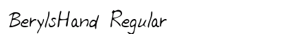 BerylsHand Regular font free download