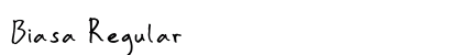 Biasa Regular Font Preview